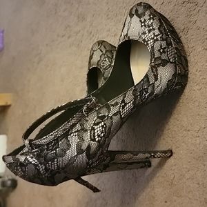 Black Lace Heels size 12
